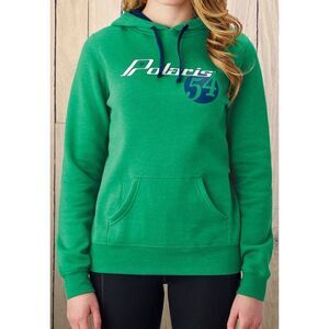 Polaris Women’s 3XL Green‎ Retro Hoodie Sweatshirt with Polaris Logo